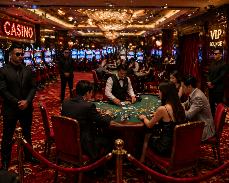 Tempat kasino identik dengan kemewahan, hiburan, dan peluang besar untuk meraih keuntungan. Namun di balik gemerlap lampu dan suasana penuh adrenalin tersebut, ada satu hal yang hampir selalu terlihat: penjagaan ketat oleh bodyguard atau petugas keamanan. Kehadiran mereka bukan sekadar formalitas, melainkan bagian penting dari sistem operasional kasino itu sendiri.