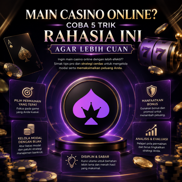 Pemain sedang mengakses website casino terpercaya menggunakan smartphone dengan antarmuka yang modern.