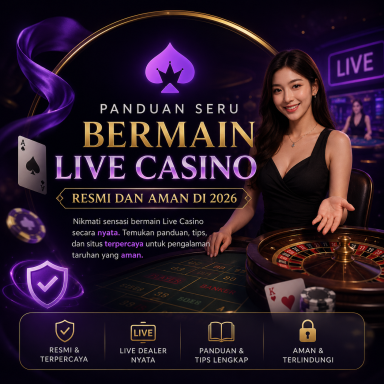 Seseorang sedang bermain Live Casino di website casino terpercaya menggunakan laptop.