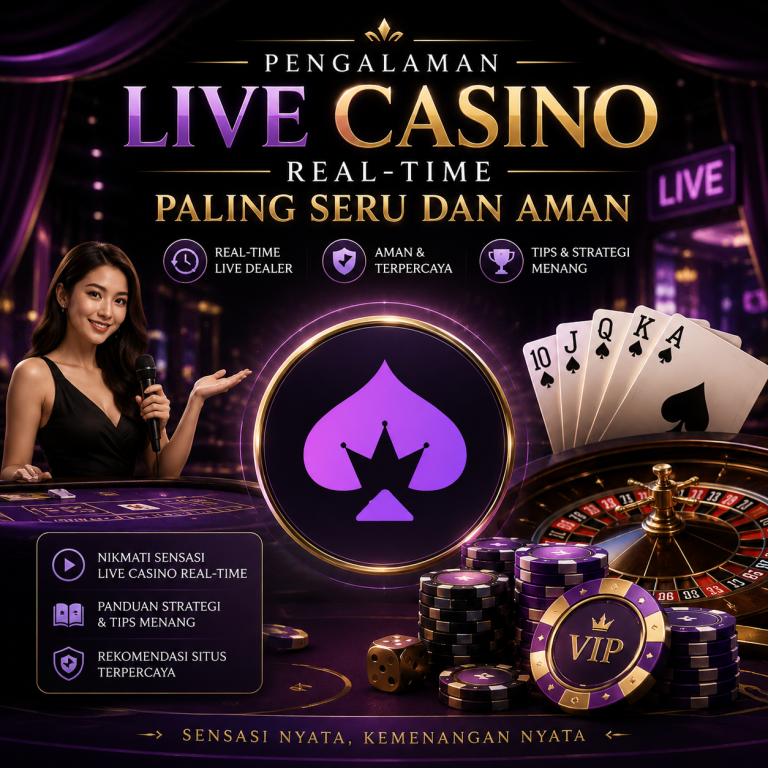 Dealer profesional membagikan kartu di meja Website Casino secara real-time.