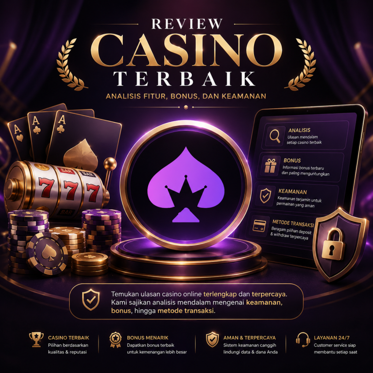 Layar komputer menampilkan dashboard website casino online terpercaya dengan pilihan permainan lengkap.